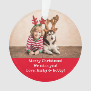 Adorno Foto personalizado Merry Christmas Note De You