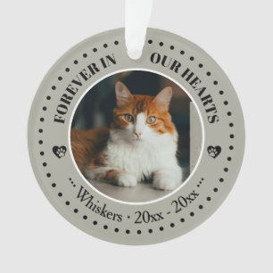 Adorno Foto y nombre de gato memorial para siempre en nue