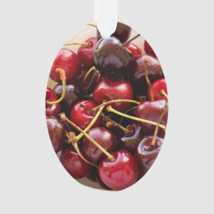 Adorno Fotografía de Cerezas Rojas Frescas en un Tazón