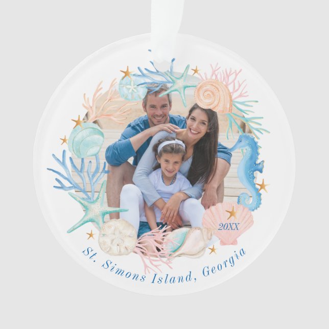 Adorno Fotografía de la guirnalda de la concha costera oc (Anverso)