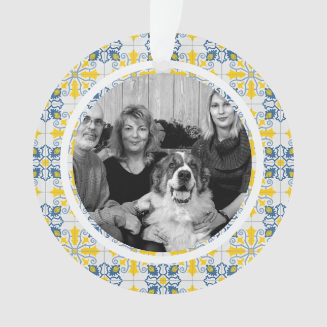 Adorno Fotografía de mosaicos portugueses para Navidades  (Anverso)