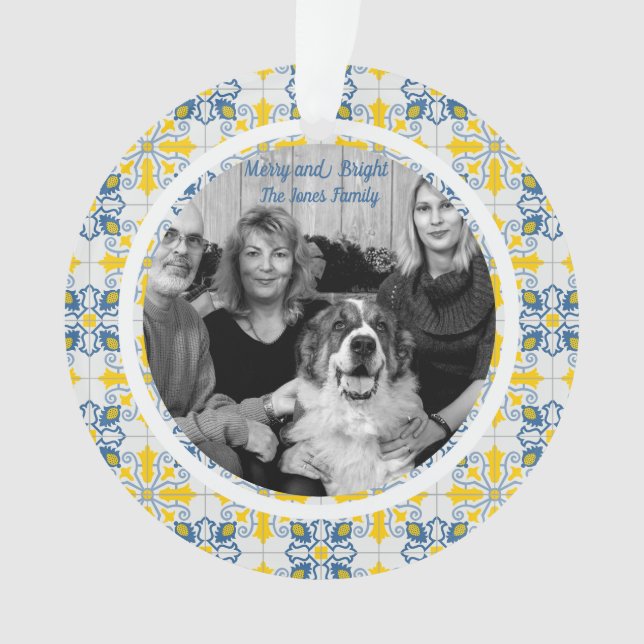 Adorno Fotografía de mosaicos portugueses para Navidades  (Anverso)