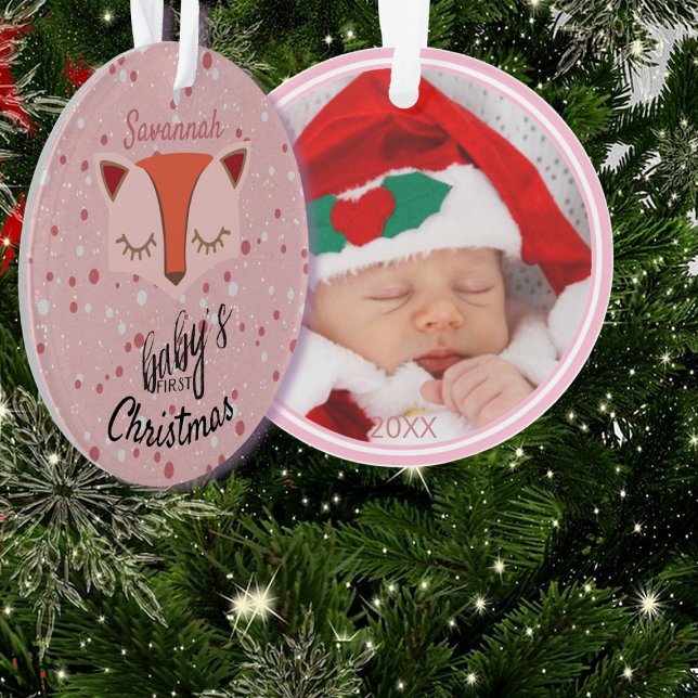Adorno Fotografía de Navidad de Pink Woodland Fox (Subido por el creador)