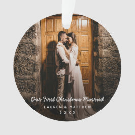 Adorno Fotografía moderna simple Nuestra primera Navidad 