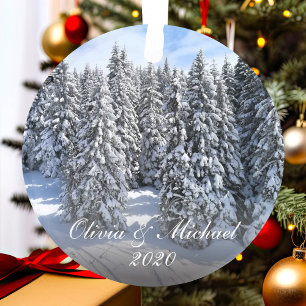 Adorno Fotos del Personalizado navideño Feliz y texto a d