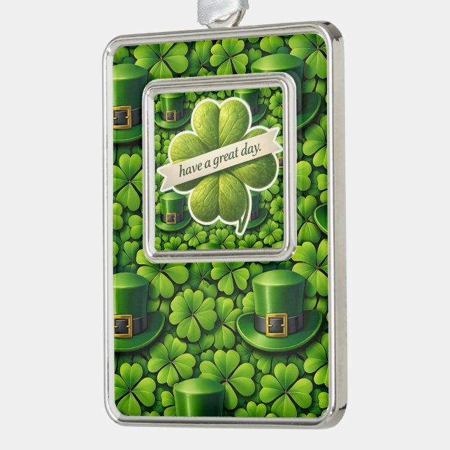 Adorno Four leaf clover Saint Patrick's Day have a great  (Izquierda)