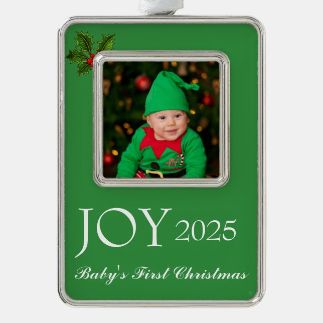 Adorno Framed Photo Ornament-Baby's First  (Anverso)