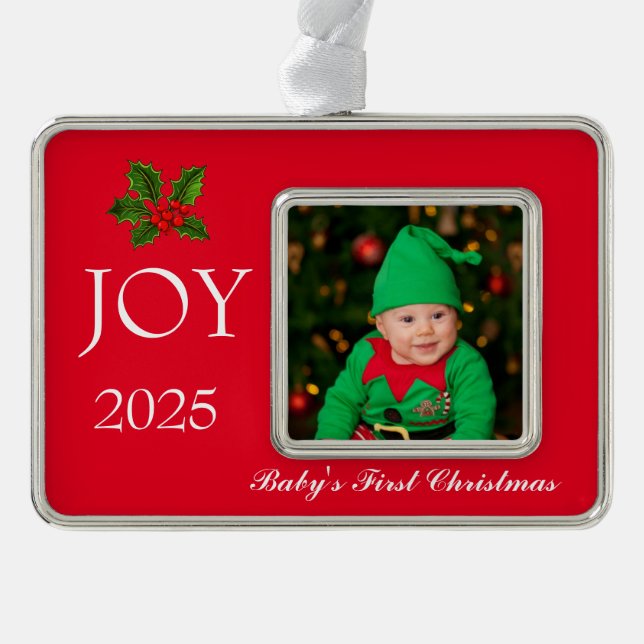 Adorno Framed Photo Ornament-Baby's First  (Anverso)