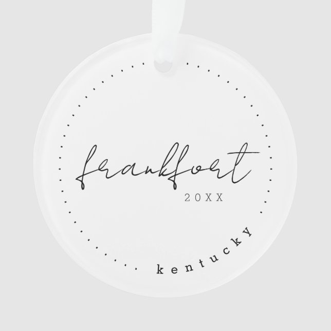 Adorno Frankfort, Kentucky KY Travel Estados Unidos (Anverso)