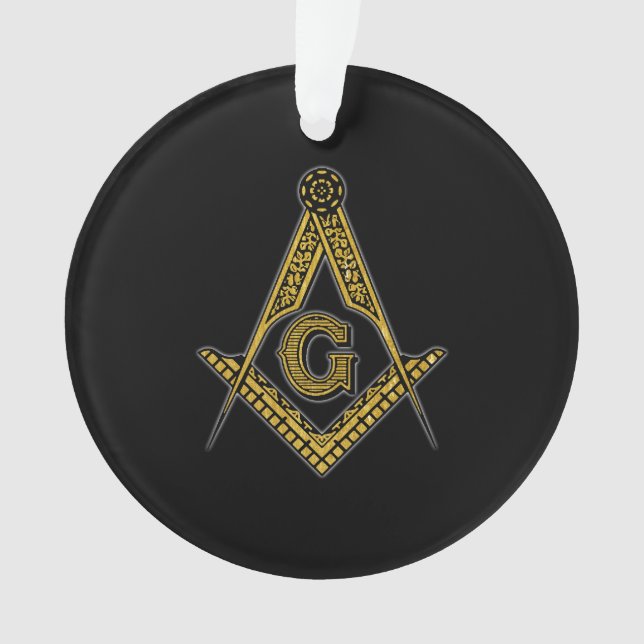 Adorno Freemason (negro y oro) (Anverso)