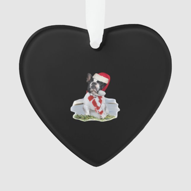 Adorno French Bulldog Christmas Day Holidays Gifts Classi (Anverso)
