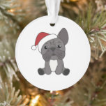 Adorno French Bulldog Christmas Snow Winter Animals<br><div class="desc">The French bulldog to softness with fair lights. Funny animals with gifts and snow to the holidays. Also funny for Christmas in July. Dogs are sweet animals and perfect for Christmas.</div>