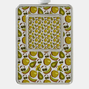Adorno Frutos tropicales sin soldadura patrón amarillo y 
