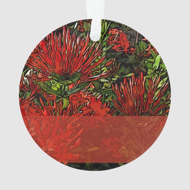 Adorno Fuego de Naranja Rojo vibrante (Reverso)