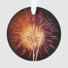 Adorno Fuegos artificiales rojos, blancos y azules en Pat