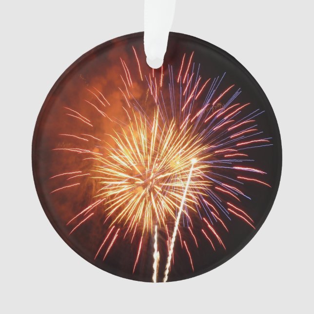 Adorno Fuegos artificiales rojos, blancos y azules en Pat (Anverso)