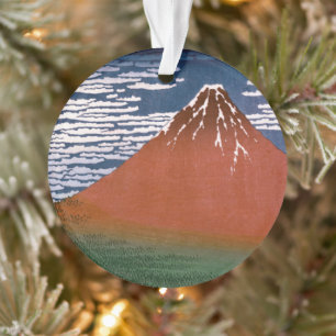 Adorno Fuji Rojo, El Volcán Aka Fujiyama Katsushika Hokus