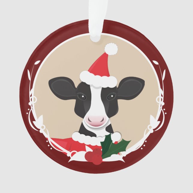 Adorno Fun Cow Santa Navidades (Anverso)