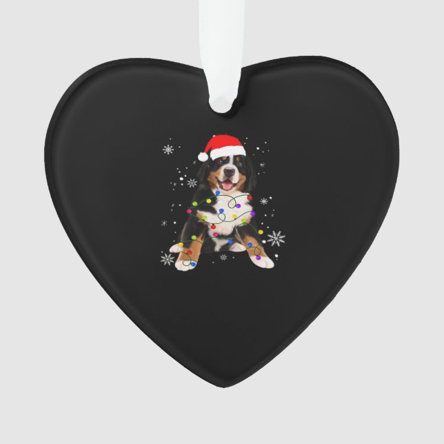 Adorno Funny Bernese Mountain Dog Lights Christmas Matchi (Anverso)