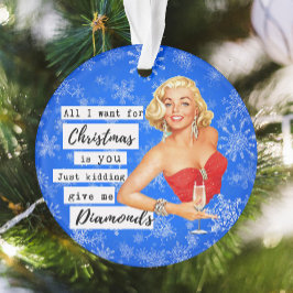 Adorno Funny Christmas Ornament Retro Best Friend Diamond