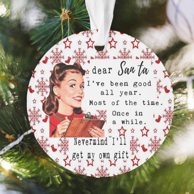 Adorno Funny Christmas Ornament Retro Best Friend Santa (Subido por el creador)