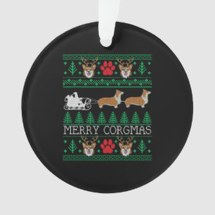 Adorno Funny Corgi Dueño Del Perro Corgi Navidades Feo