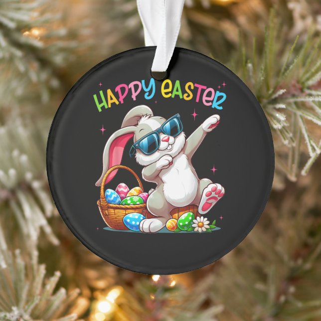Adorno Funny Dabbing Bunny Easter Happy Easter (Árbol)