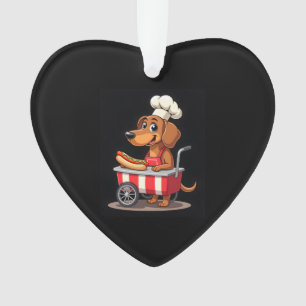 Adorno Funny Dachshund Dog Hotdog Sandwich Weenie Sausage