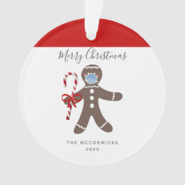 Adorno Funny Face Mask Gingerbread Man Personalizado
