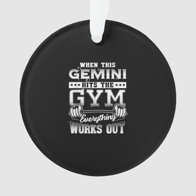 Adorno Funny Gemini Gym Workout Design (Anverso)