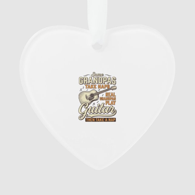 Adorno Funny Grandpa Guitar Vintage Engraving Shirt Desig (Anverso)