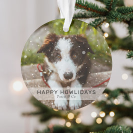 Adorno Funny Happy Howlidays 2 Dog Photo Navidades