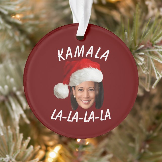 Adorno Funny Kamala Harris Navidades de Santa Hat (Árbol)