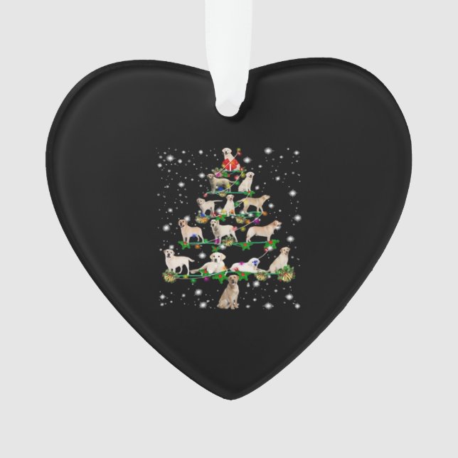 Adorno Funny Labrador Retriever Christmas Tree Classic T- (Anverso)