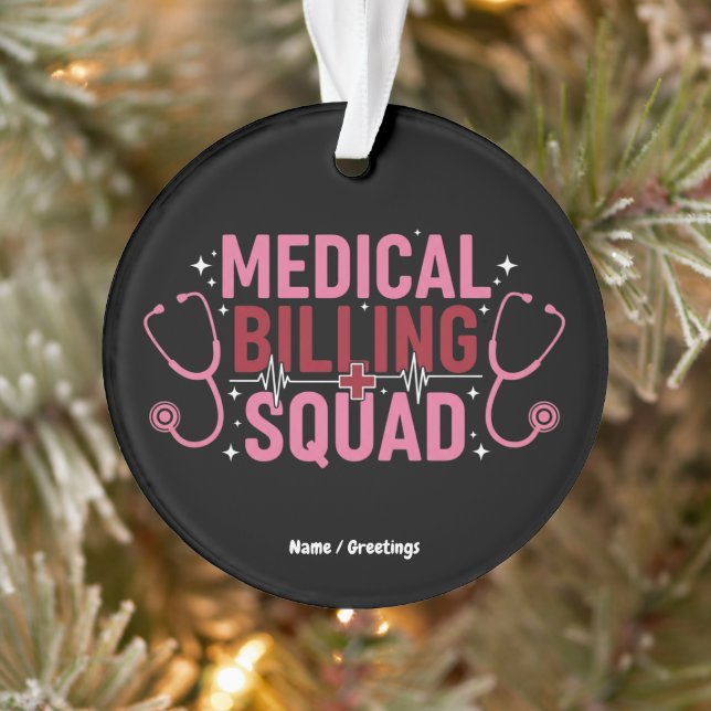 Adorno Funny Medical Billing Squad Proud Specialist Gift (Árbol)