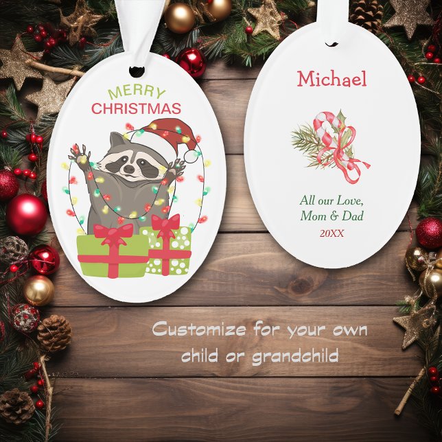 Adorno Funny Raccoon String ilumina a los niños Navidades (Subido por el creador)