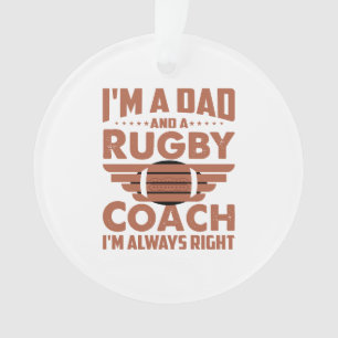 Adorno Funny Rugby Dad y Rugby Coach