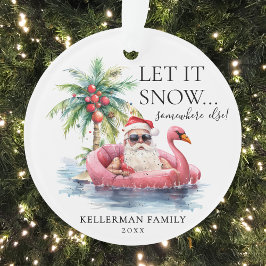 Adorno Funny Santa Claus Tropical Beach Navidades