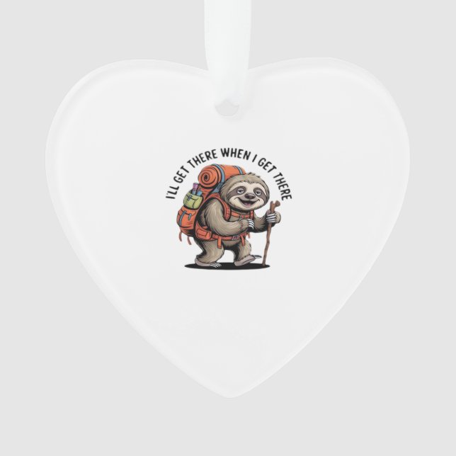 Adorno Funny Sloth Hiking Team - Slow and Steady Classic  (Anverso)