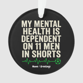 Adorno Funny Soccer Fan Mental Health Heartbeat Graphic 