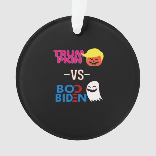 Adorno Funny Trumpkin contra Boo Biden Clase de Diseño Ha (Anverso)