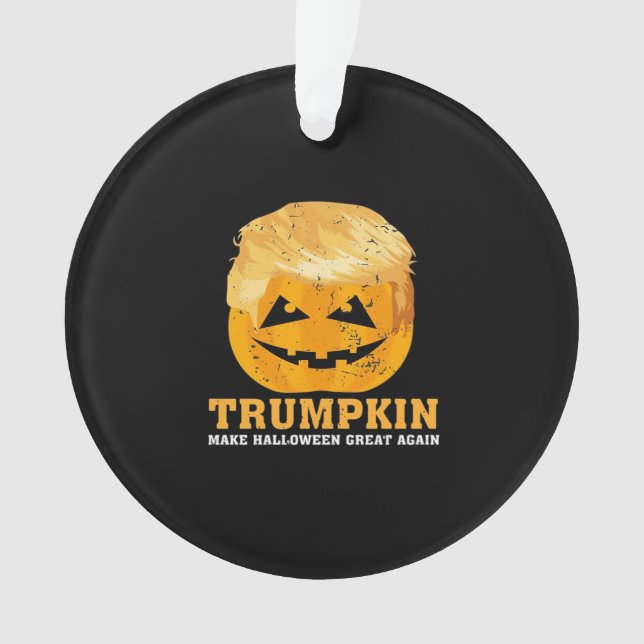 Adorno Funny Trumpkin vuelve a hacer grande a Halloween (Anverso)