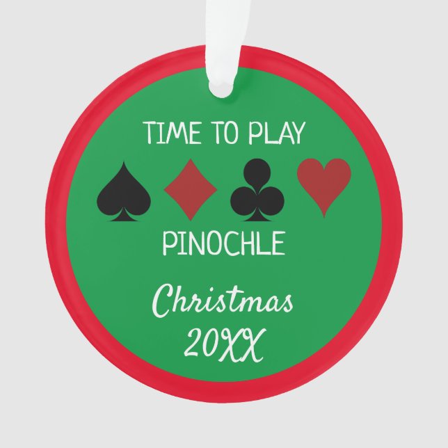 Adorno FunTime para jugar a los Navidades de Pinochle (Anverso)