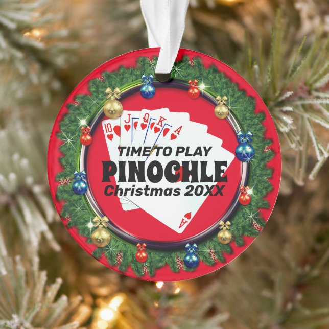 Adorno FunTime para jugar a los Navidades de Pinochle (Árbol)