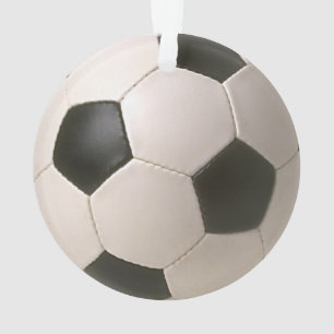 Adorno fútbol blanco negro de 3D Soccerball