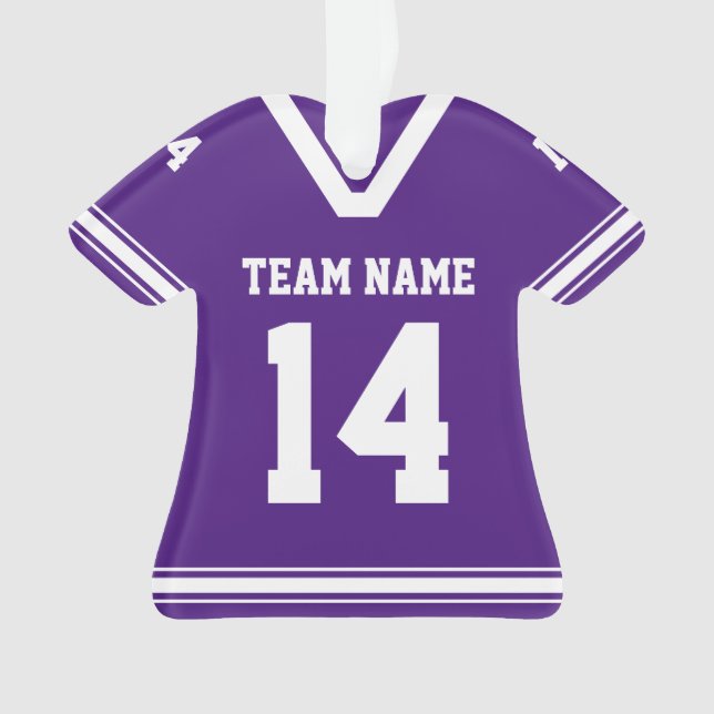 Adorno Fútbol personalizado Jersey Purple Photo (Anverso)