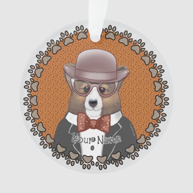 Adorno Gafas Corgi de Gales (Anverso)