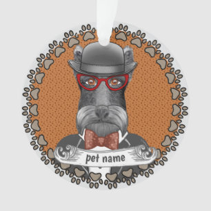 Adorno Gafas de Schnauzer anciano