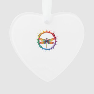 Adorno Gafas de sol con ilustración de libélula y Tie Dye