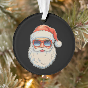 Adorno Gafas de sol navideñas retro cara de Santa
